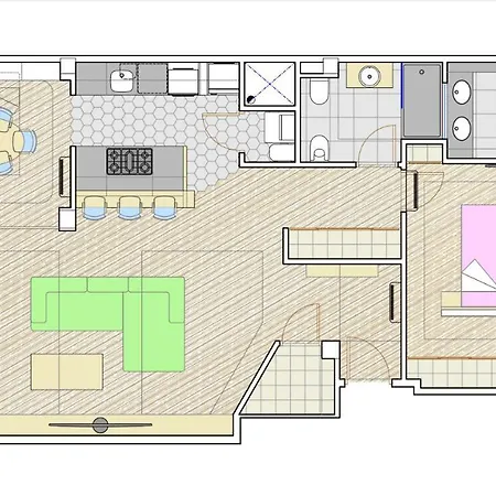 Apartment Hexagonal Design *